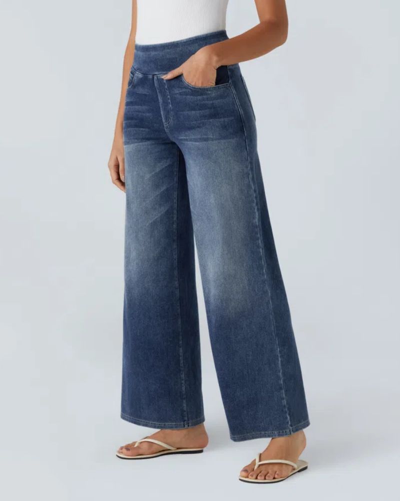 Ivyshape | Super Stretch Wide Leg Jeans