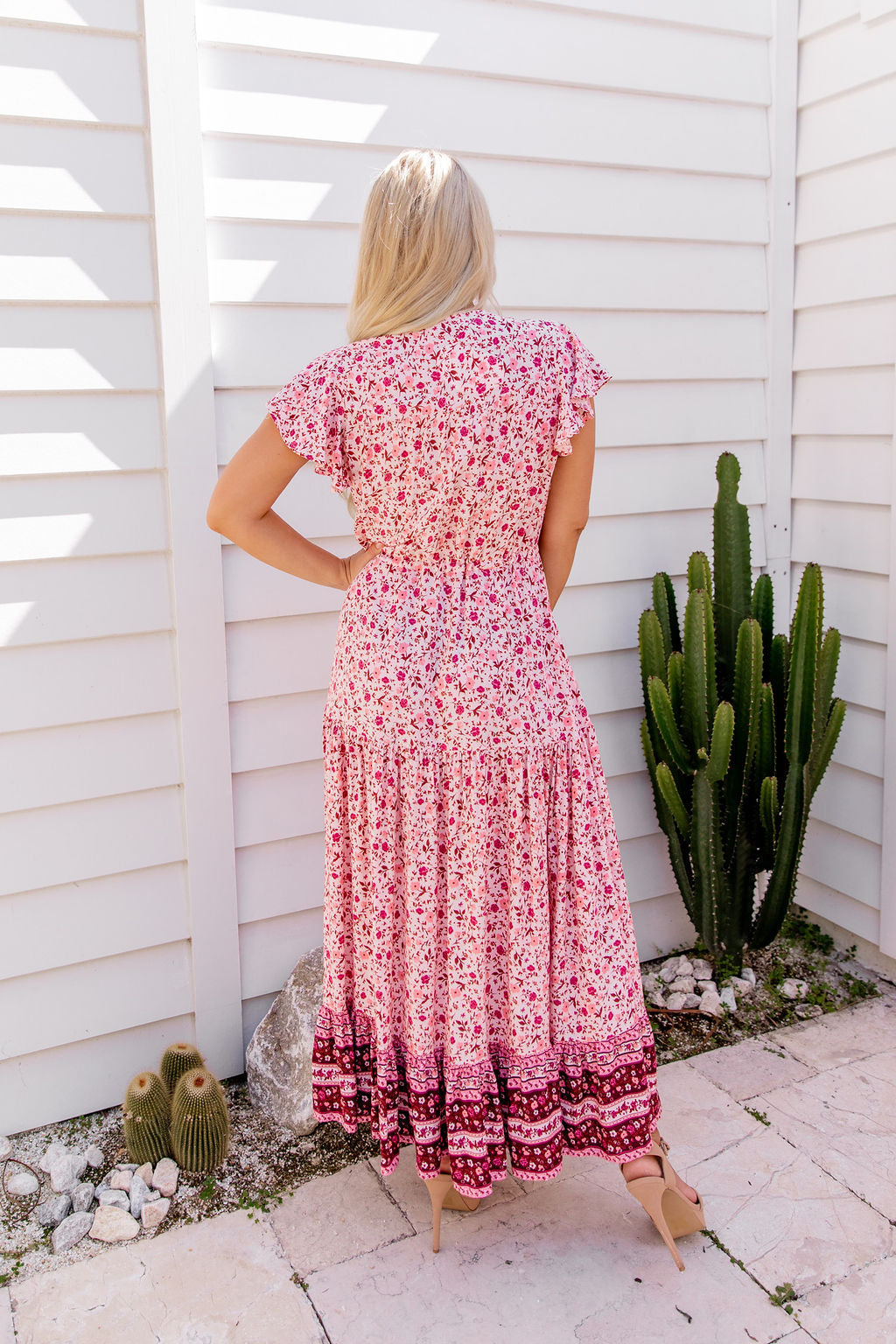 Cora Maxi Dress - Pink Peony