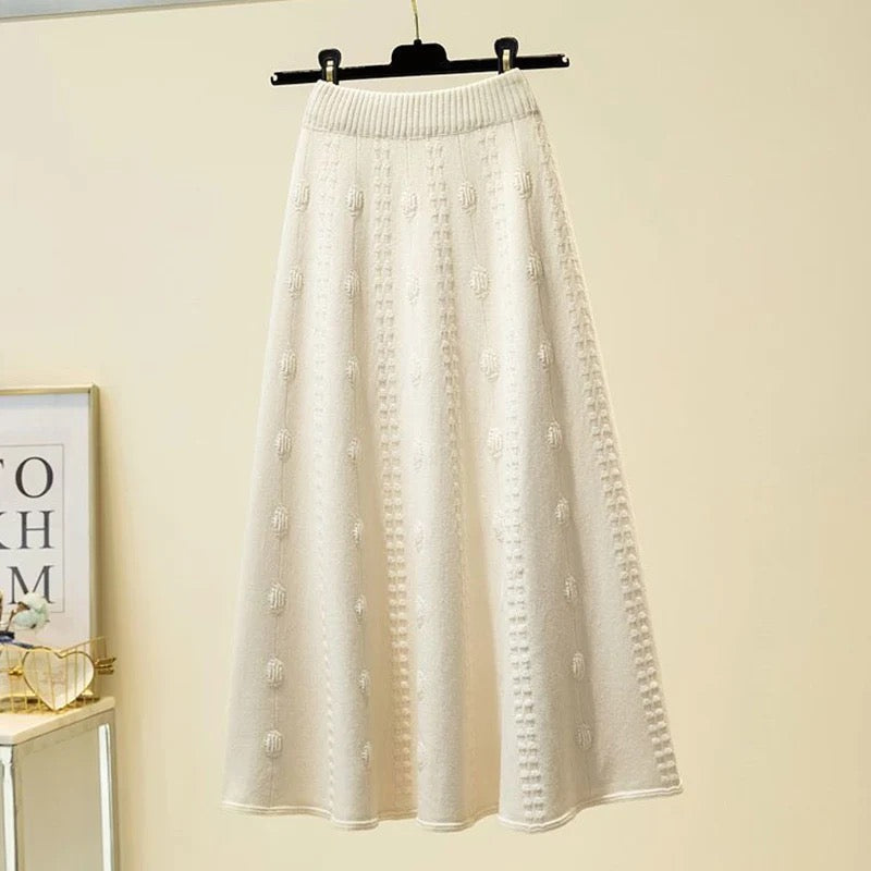 Ivyshape | Woolen Pleated Skirt