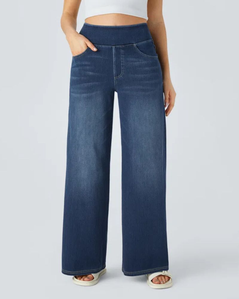 Ivyshape | Super Stretch Wide Leg Jeans