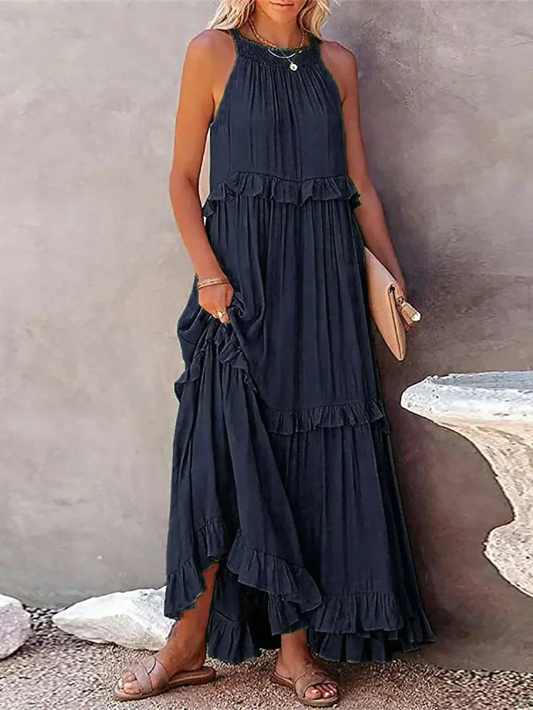 Ivyshape | Tiered Ruffle Maxi Dress