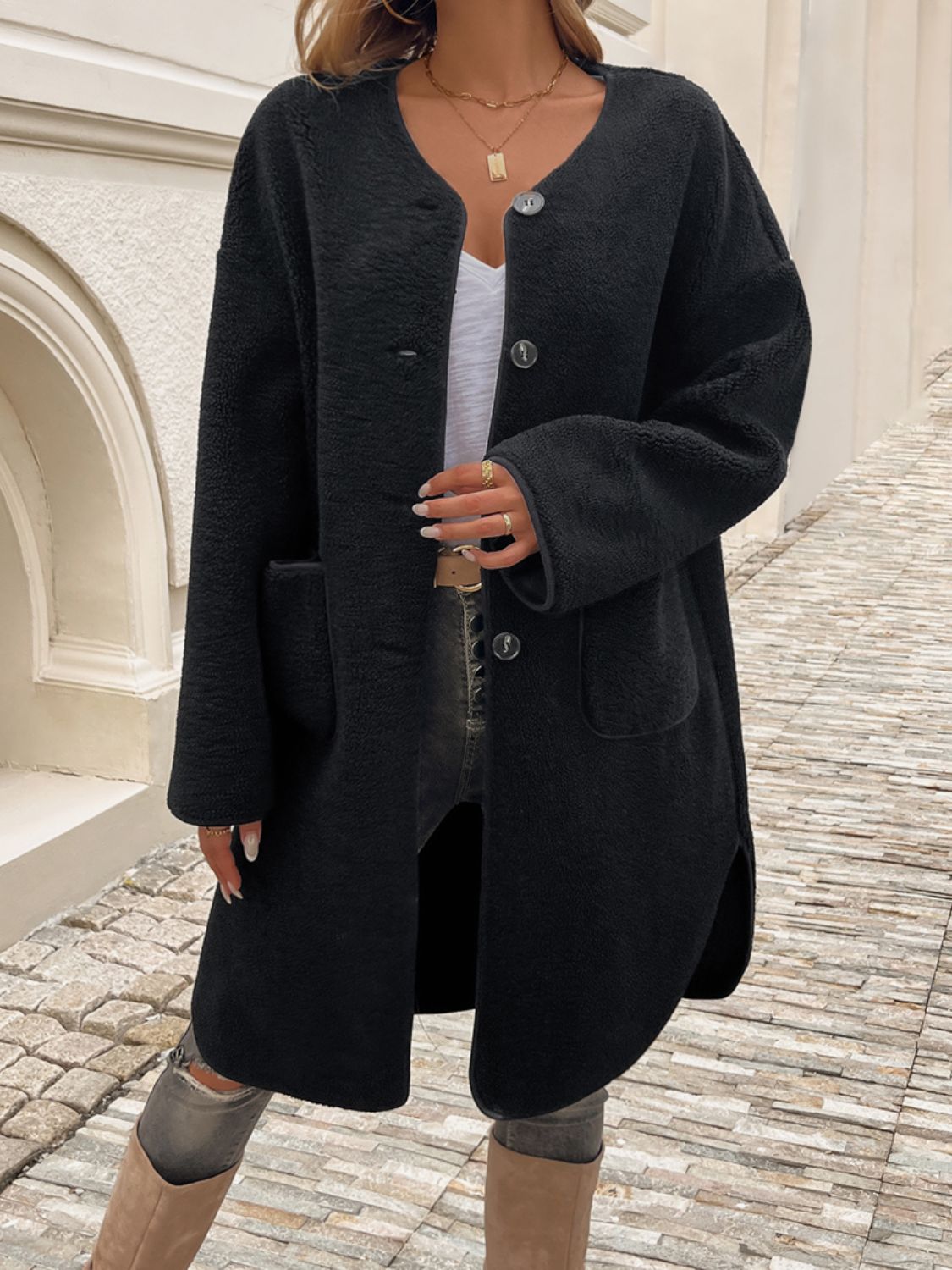 Ivyshape | Chic and Relaxed Winter Coat