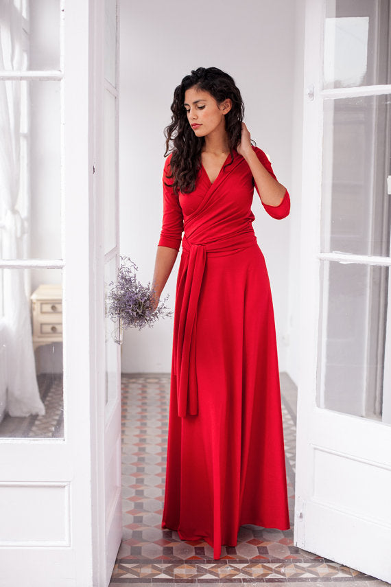 Elegant Wrap Maxi Dress for Women Ivyshape