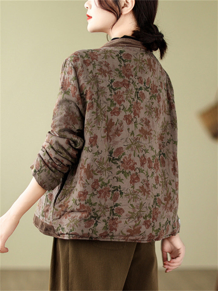 Beautiful Retro Short Floral Jackets for Women