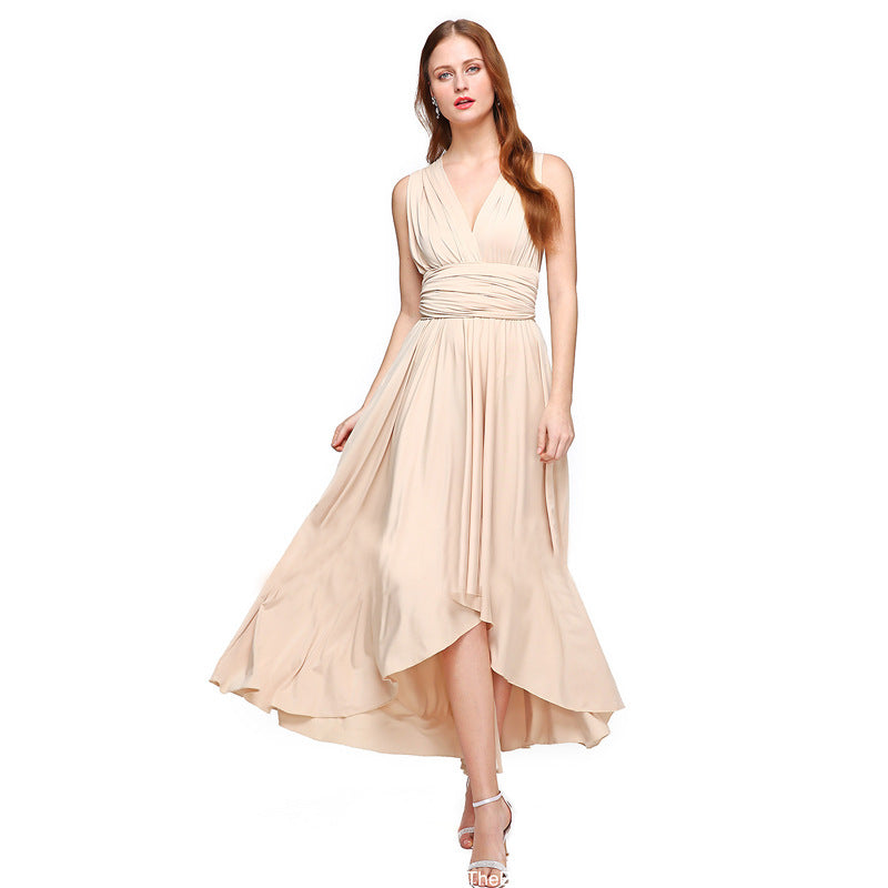 Ladies Elegant High-Low Maxi Dress Ivyshape