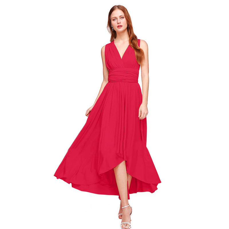 Ladies Elegant High-Low Maxi Dress Ivyshape