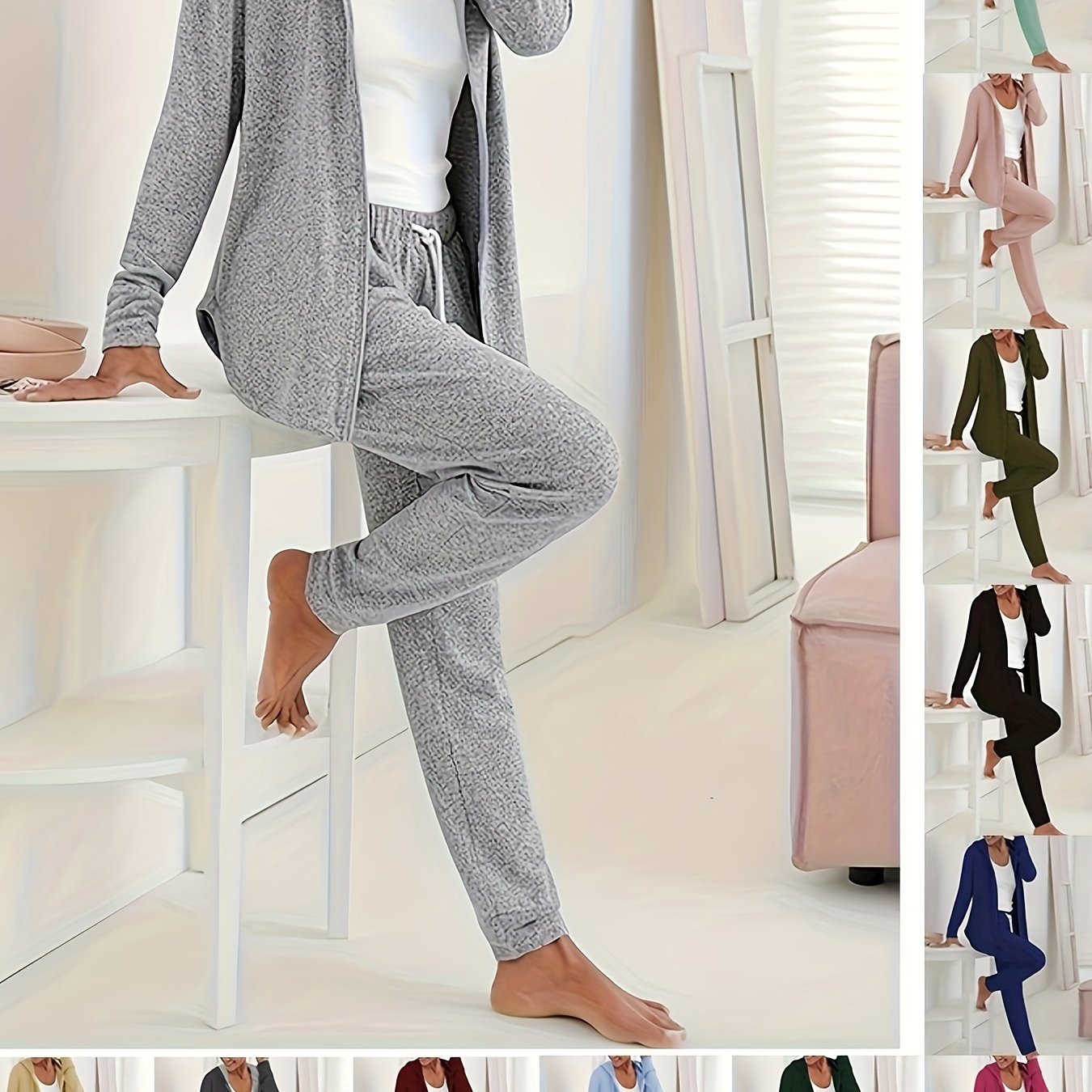 Ivyshape | Fashion Comfortable Lounge Set Long-Sleeved Hoodie and Pants