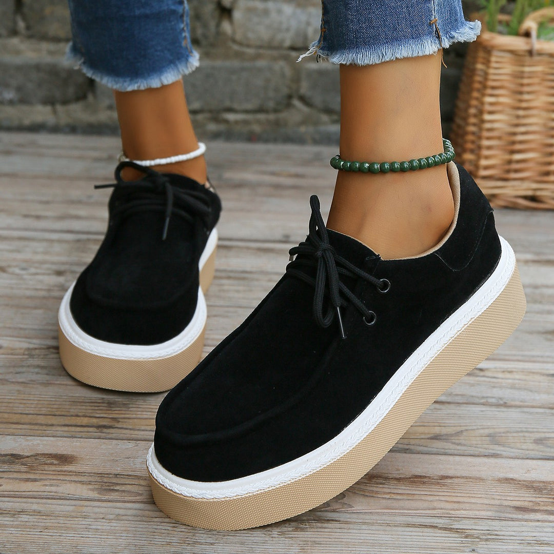 Ivyshape | Women's Stylish Wedge Sneakers Trendy