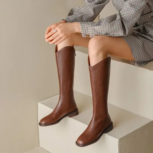 Ivyshape | Knee High Premium Leather Boots