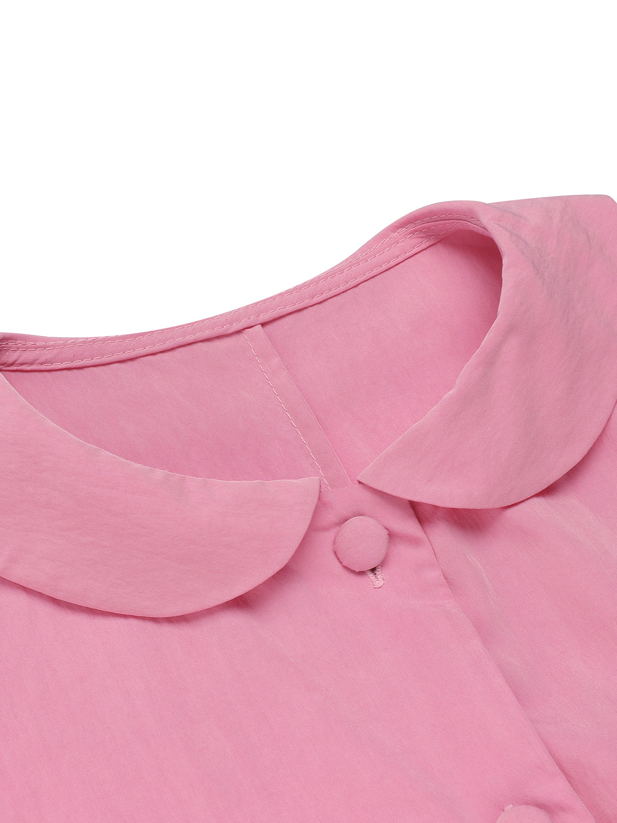 Pink Doll Collar Solid Dress