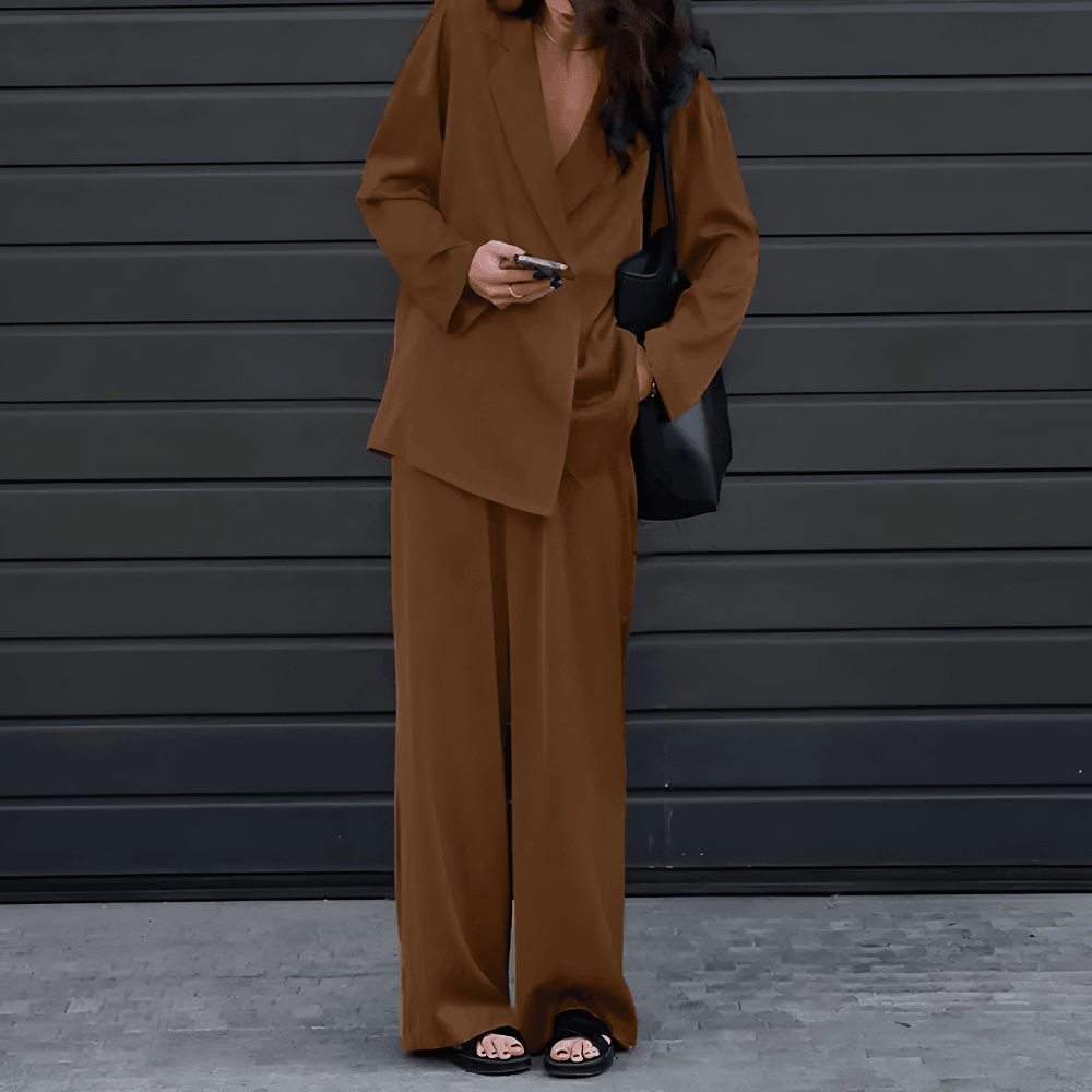 Ivyshape | Oversized, Two-Piece Office Suit