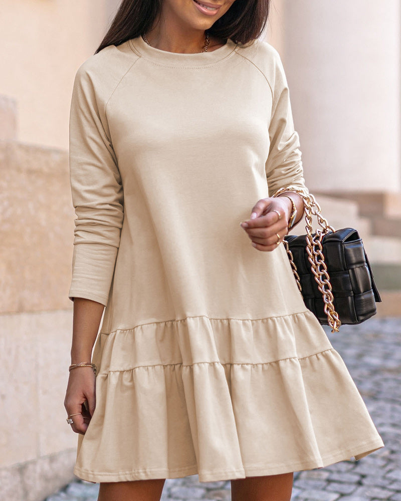 Summer Long Sleeve Ruffle Dress | Perfect for Casual Days