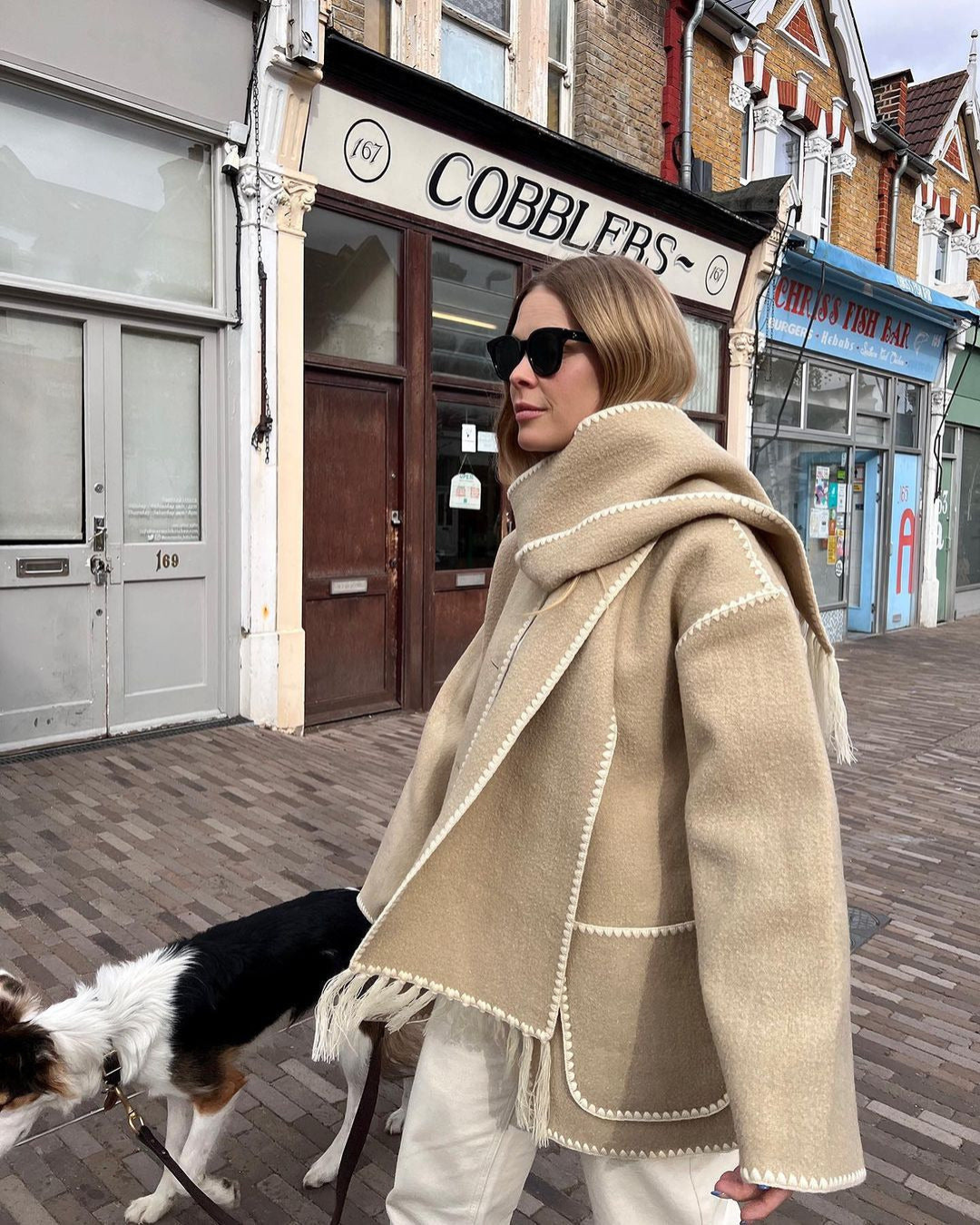 Ivyshape | Winter Scarf Coat