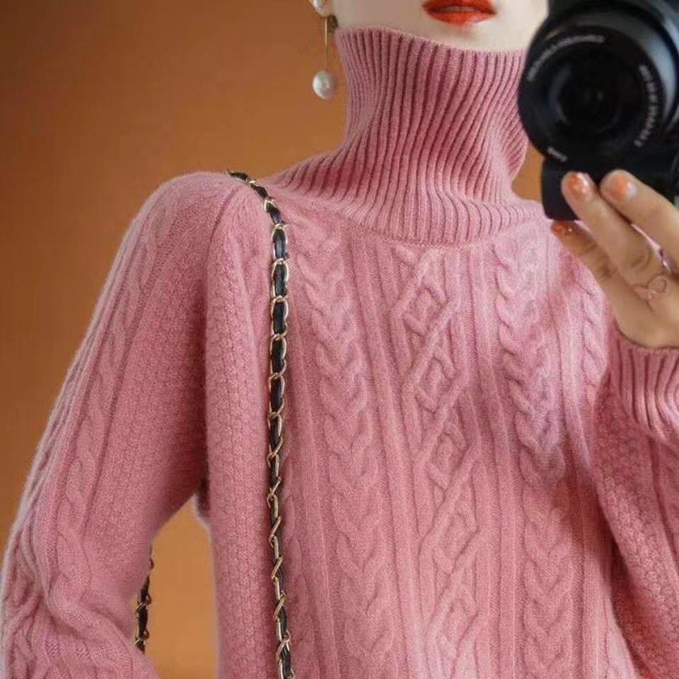 Ivyshape | Women's Warmer Knitted Sweater Turtleneck Sweater