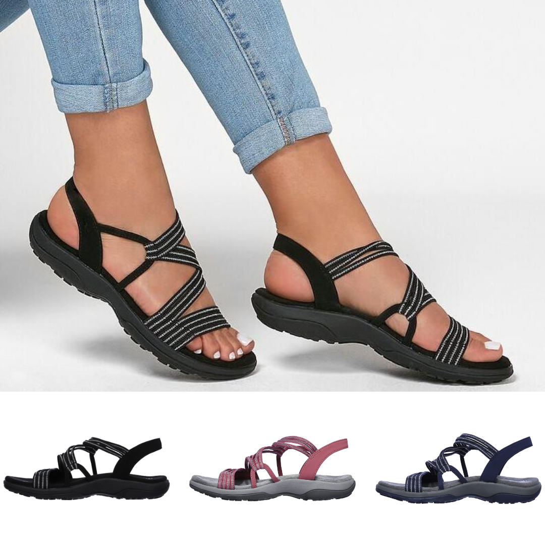 Ivyshape | Women's Stylish Glitter Strap Sandals Shimmer