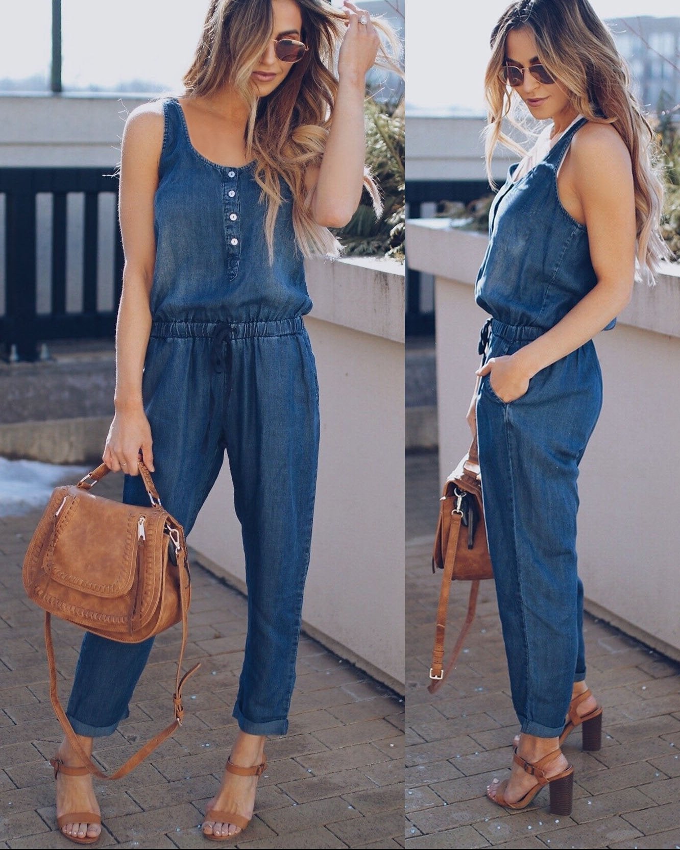 Sleeveless High Waist Casual Jumpsuit Romper