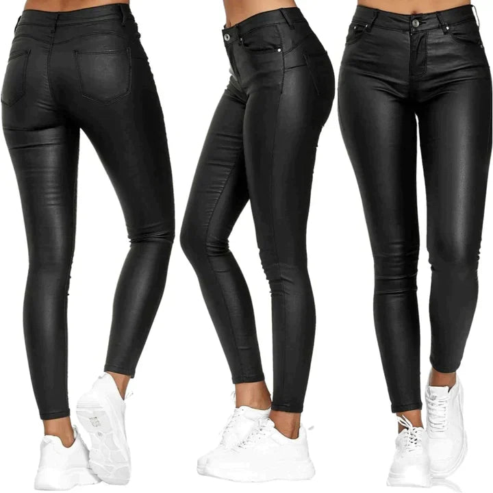 Ivyshape | Women's Stretchable Pants Leather