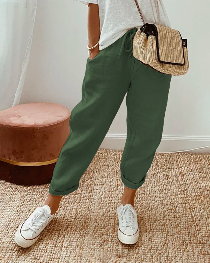 Ivyshape | Casual & Elegant Linen Sweatpants