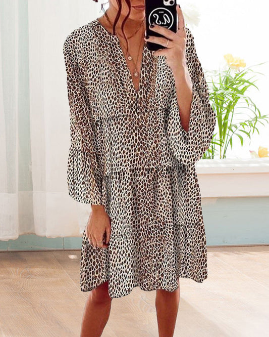 Summer Loose Leopard Print Dress | Ideal for Summer