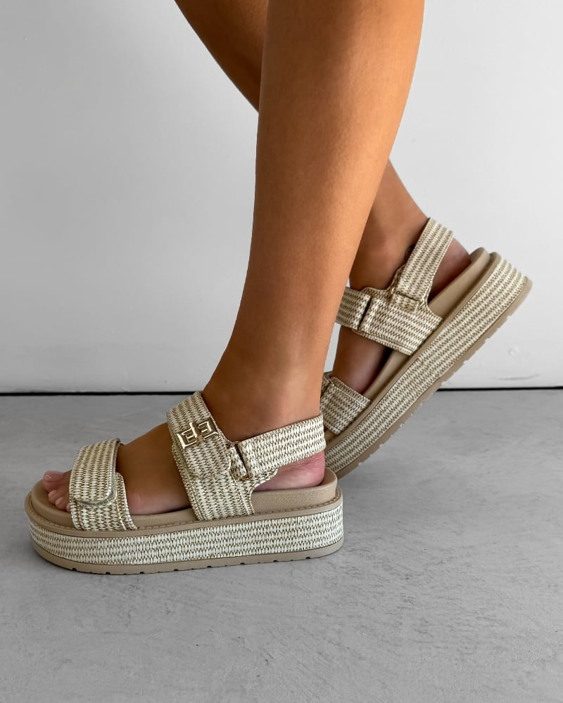 IvyShape | Chunky Rattan sandals for women