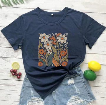 Ivyshape | Women's Vintage Wildflower Shirt