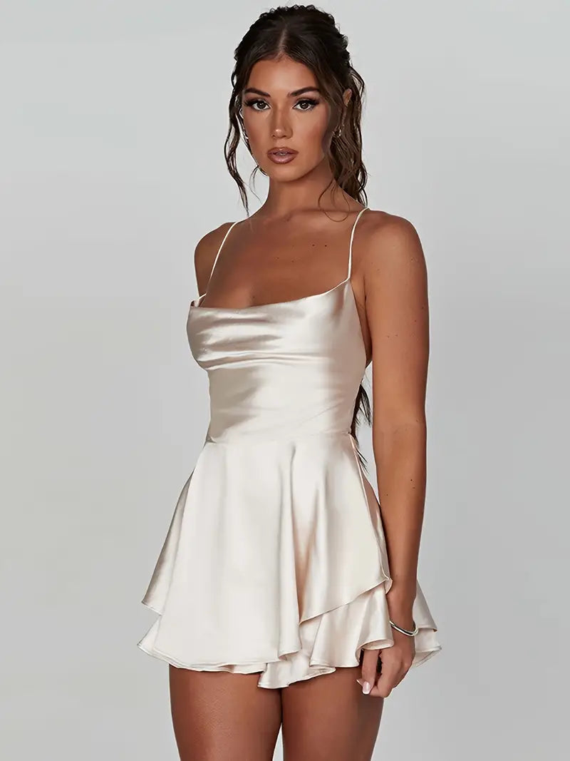 Ivyshape | Silk Cocktail Dress Alluring