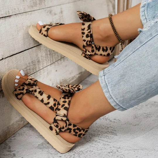 Ivyshape | Stylish Leopard Print Sandals