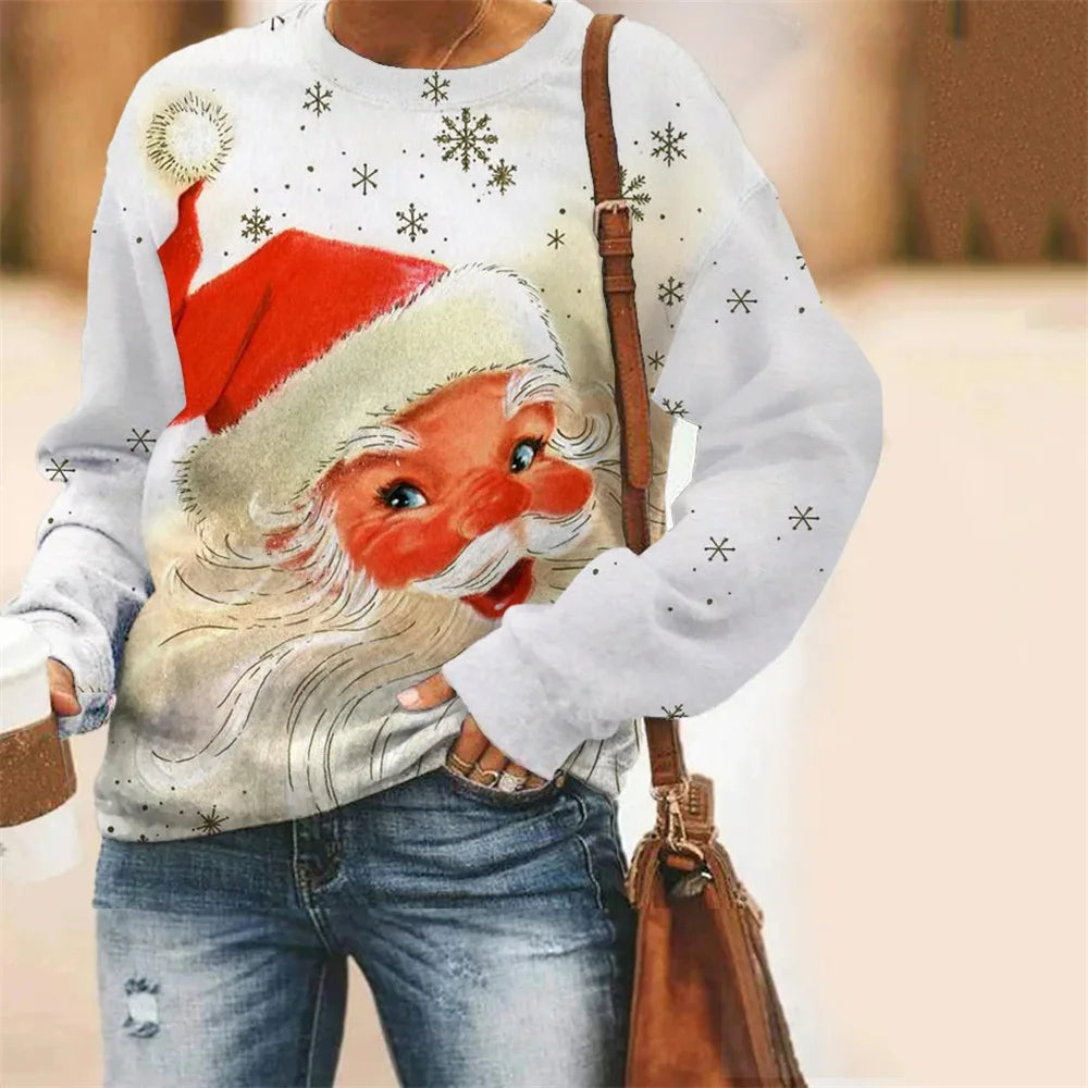 Ivyshape | Stylish 3D Christmas Design Jumper for Women