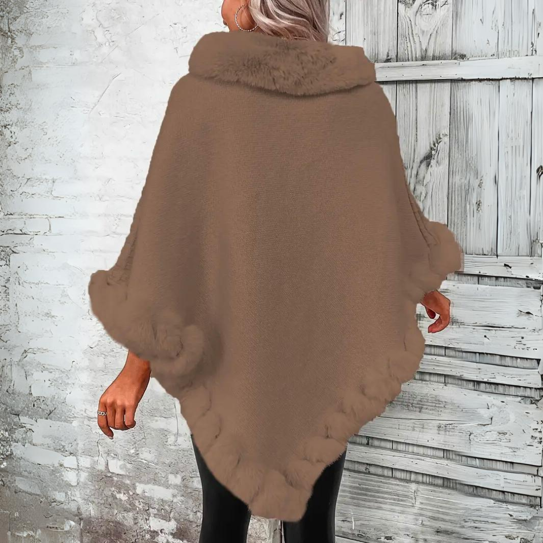 Ivyshape | Warm and Refined Knitted Cape