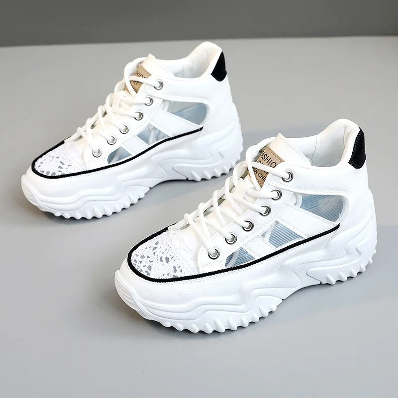 Stylish High-Top Platform Sneakers for Women