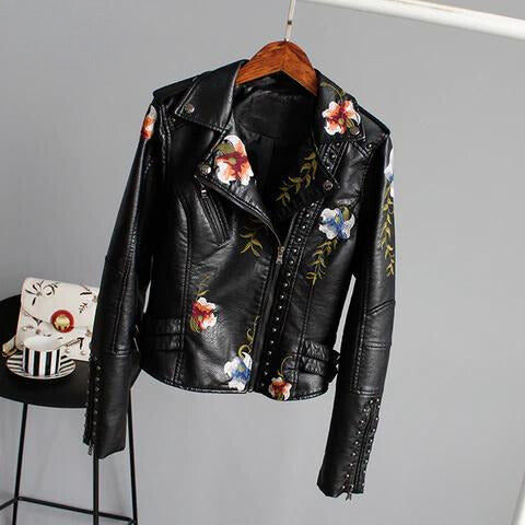 Ivyshape | Women Leather Jacket Eternal Elegance