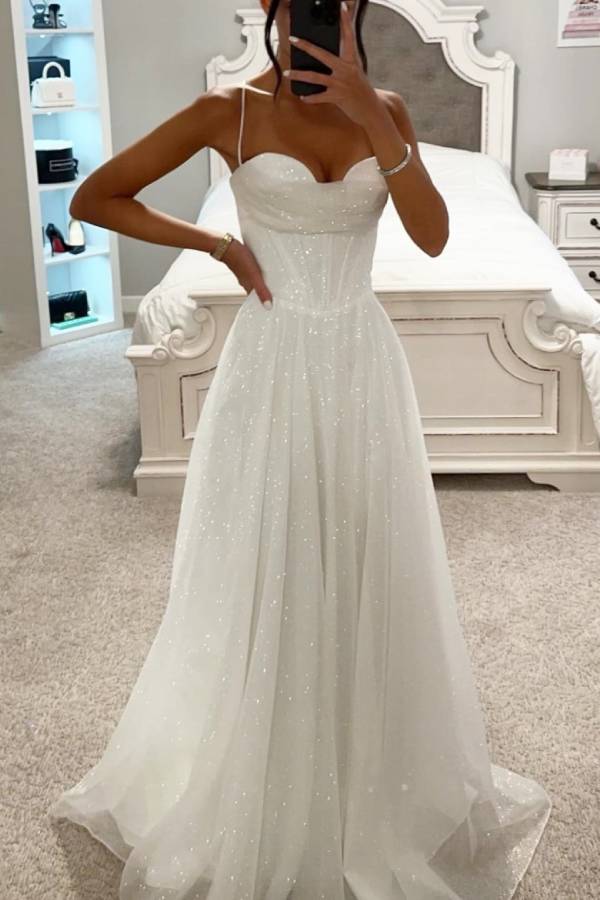 Ivyshape | Glitter Ball gown with lacing