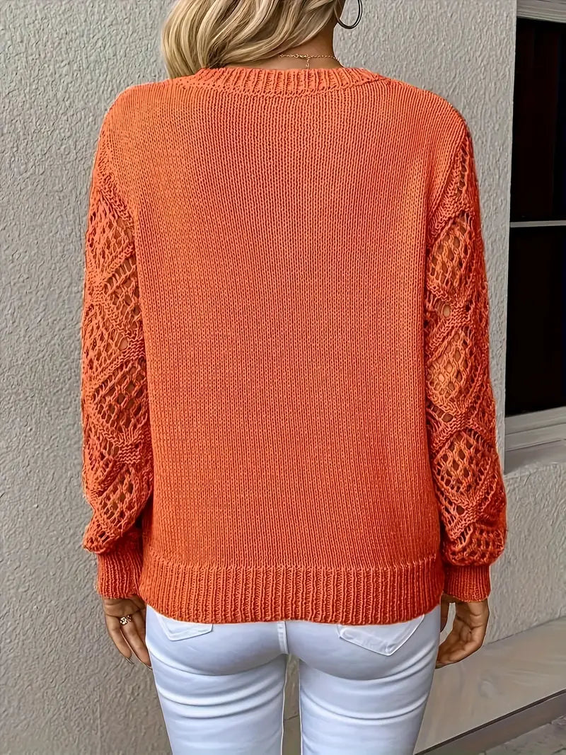 Ivyshape | Stylish V-Neck Pullover Sweater