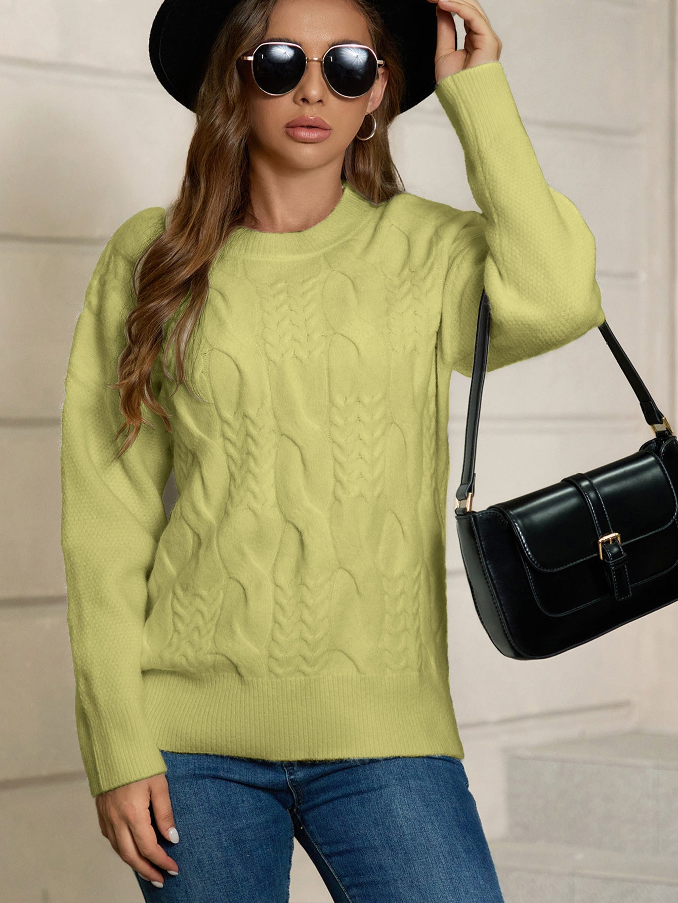 Ivyshape | Women'sLong-Sleeve Pullover Sweater Top Fashionable and Stylish