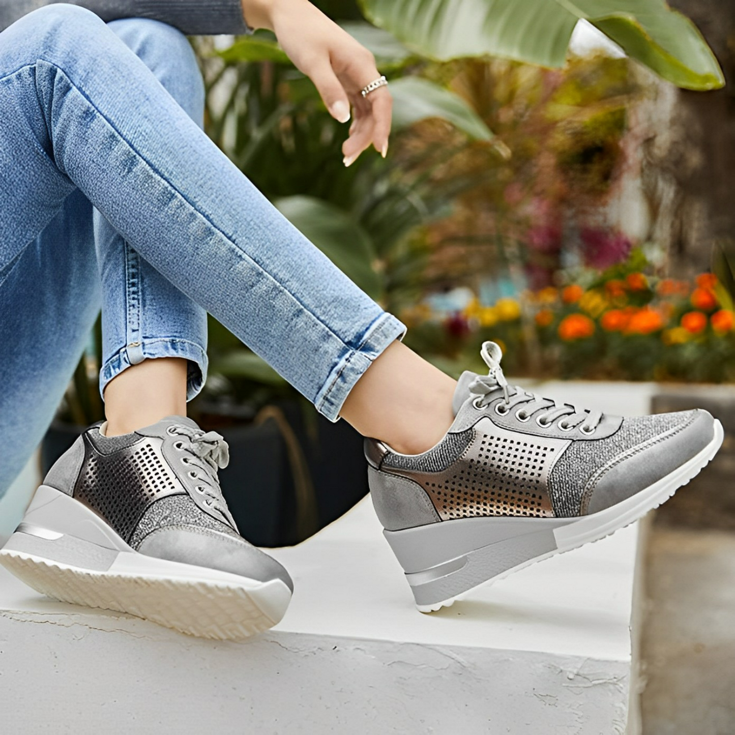 Ivyshape | Women's Wedge Sneakers for Style and Comfort