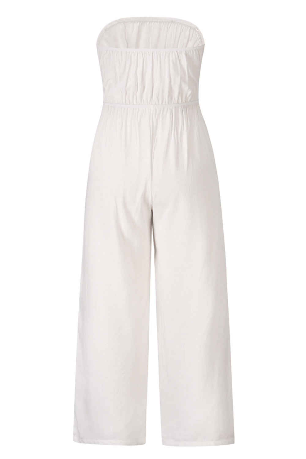 Ivyshape | Tied Cutout Tube Wide Leg Jumpsuit