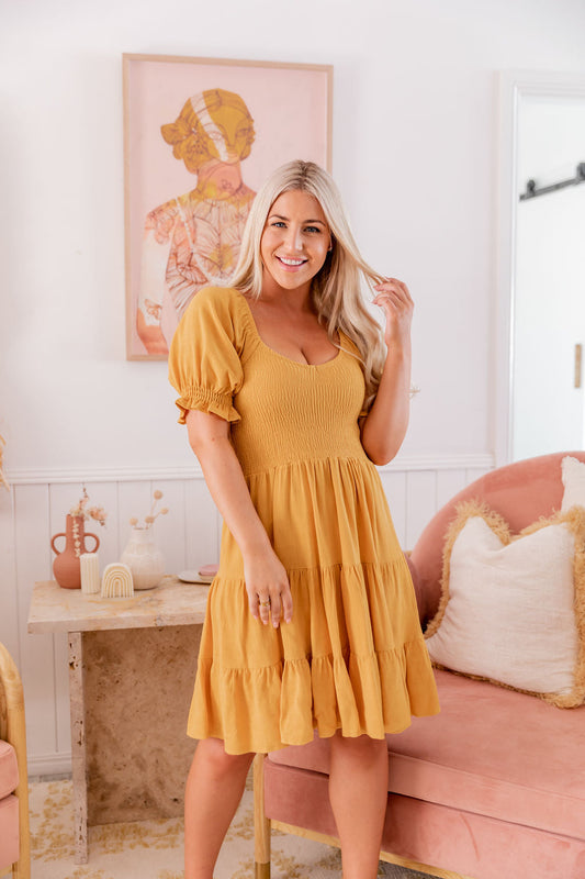 Dixie Dress - Mustard