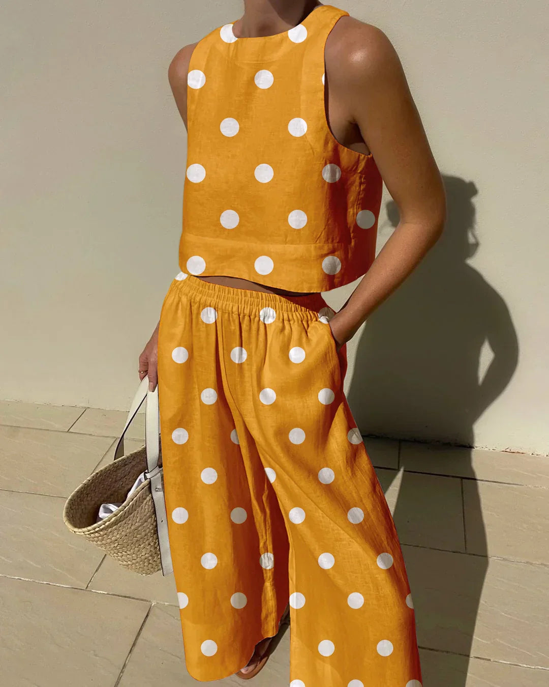 Polka Dots Prints Two-pieces Set