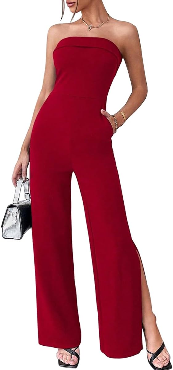 Ivyshape | Women's Elegant Halter Jumpsuit Backless