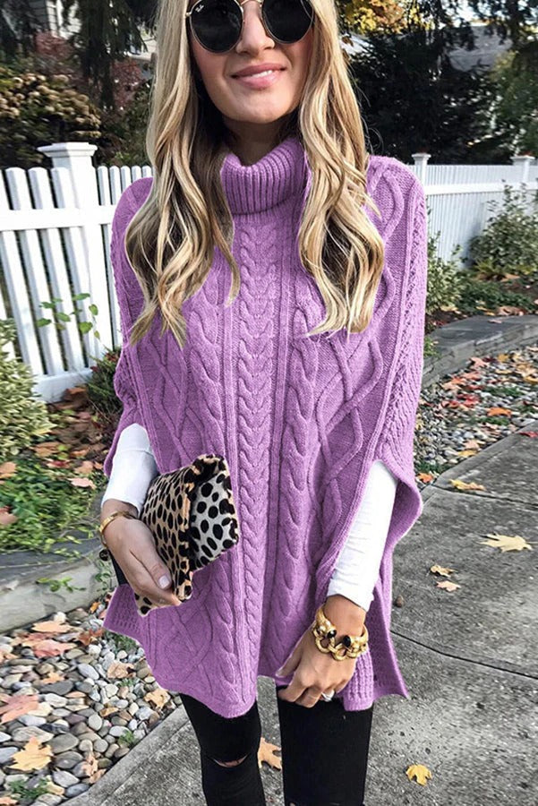 Ivyshape | It'S Over High Neck Cape Sweater