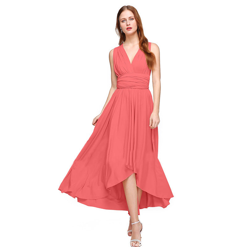 Ladies Elegant High-Low Maxi Dress Ivyshape