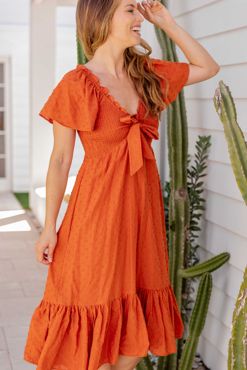 Zella Dress - Burnt Orange