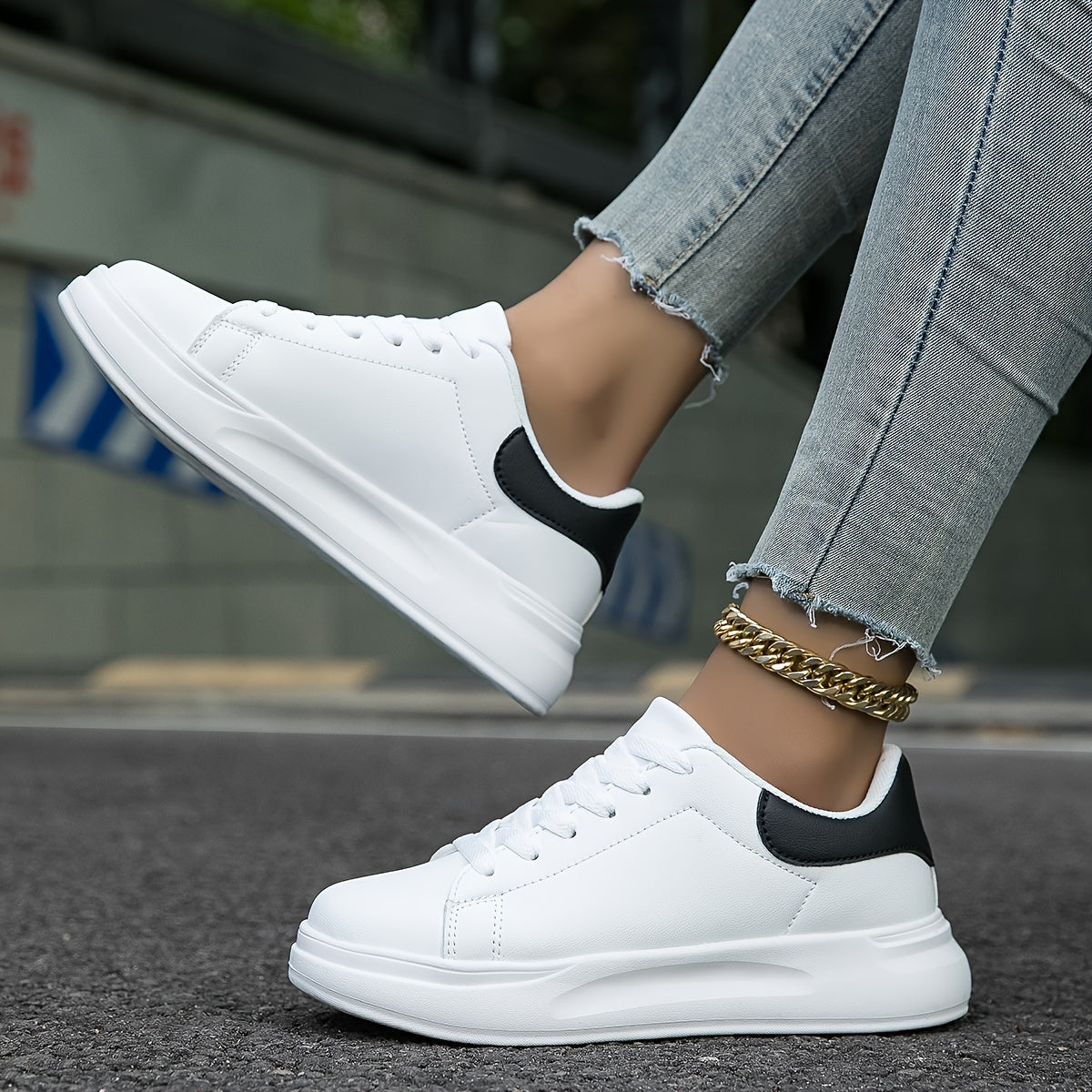 Ivyshape | Women's White Sneakers Casual