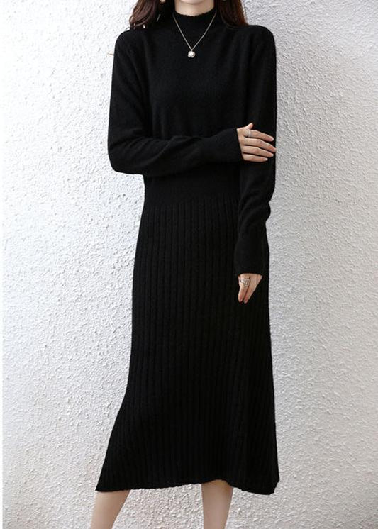 Ivyshape | Wool Ribbed Midi Dress