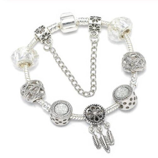 Ivyshape | Peach Blossom Charm Bracelet