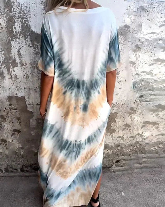 Ivyshape | Tie Dye Boho Dress