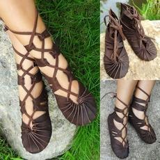 Bandage Casual Leather Sandals Shoes