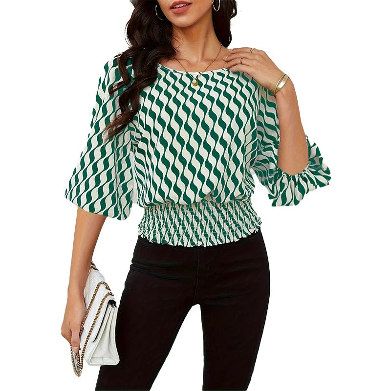 Chic Printed Blouse for Women