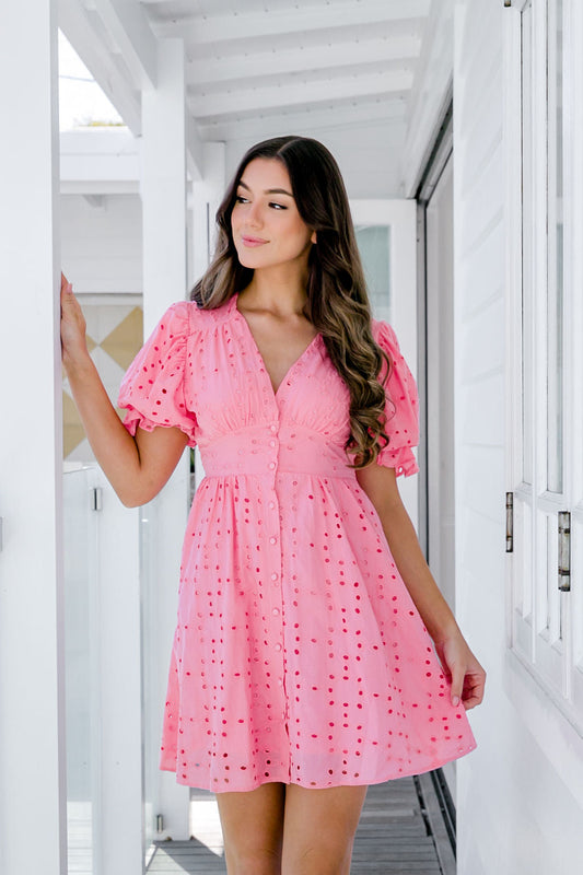 Emery Dress - Baby Pink