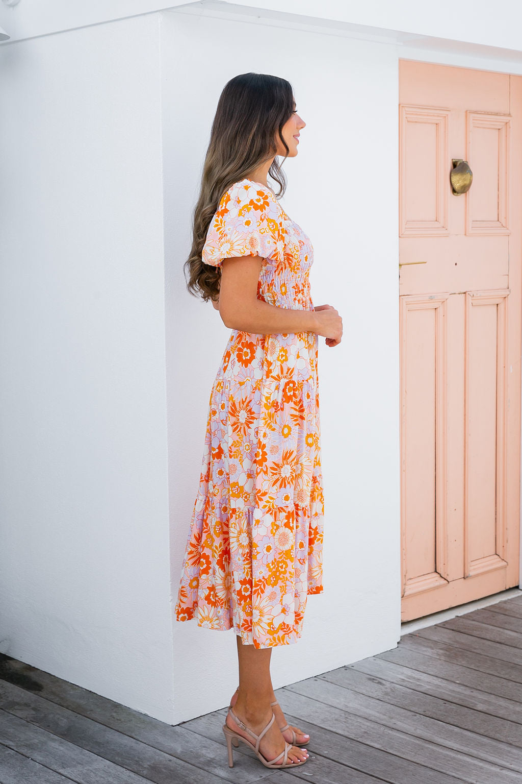 Naomi Dress - Orange Fizz